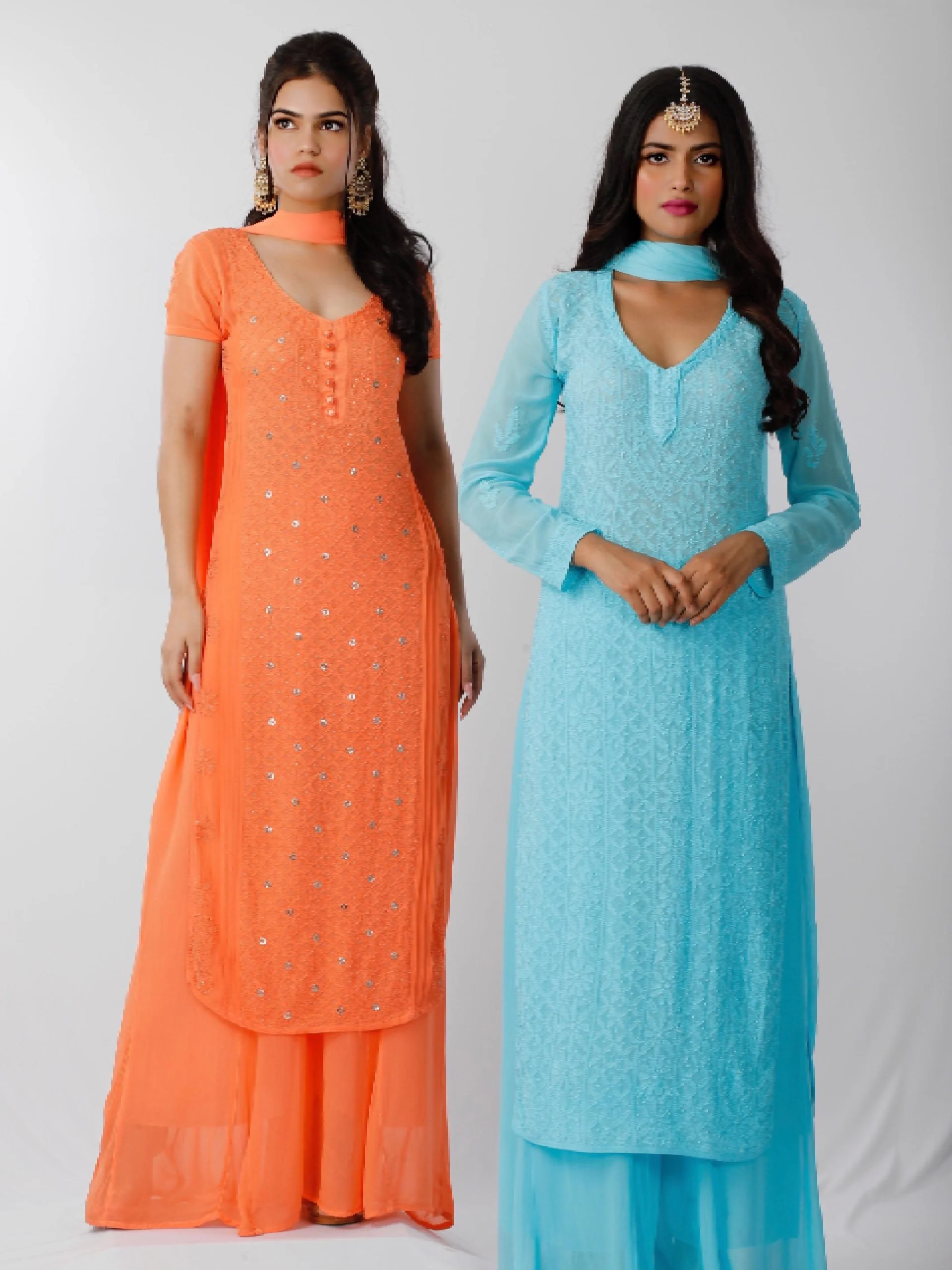 Blue Curaçao Chikankari Set - Image 3