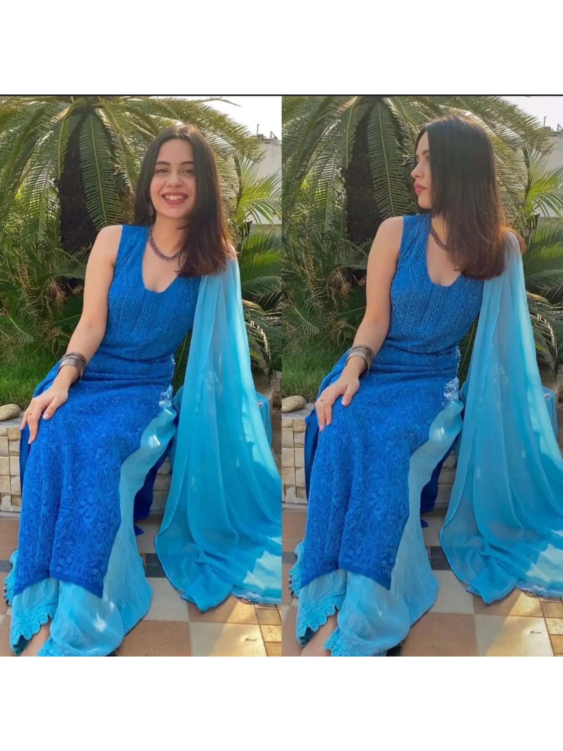 Island Paradise Chikankari Kurta Set - Image 4