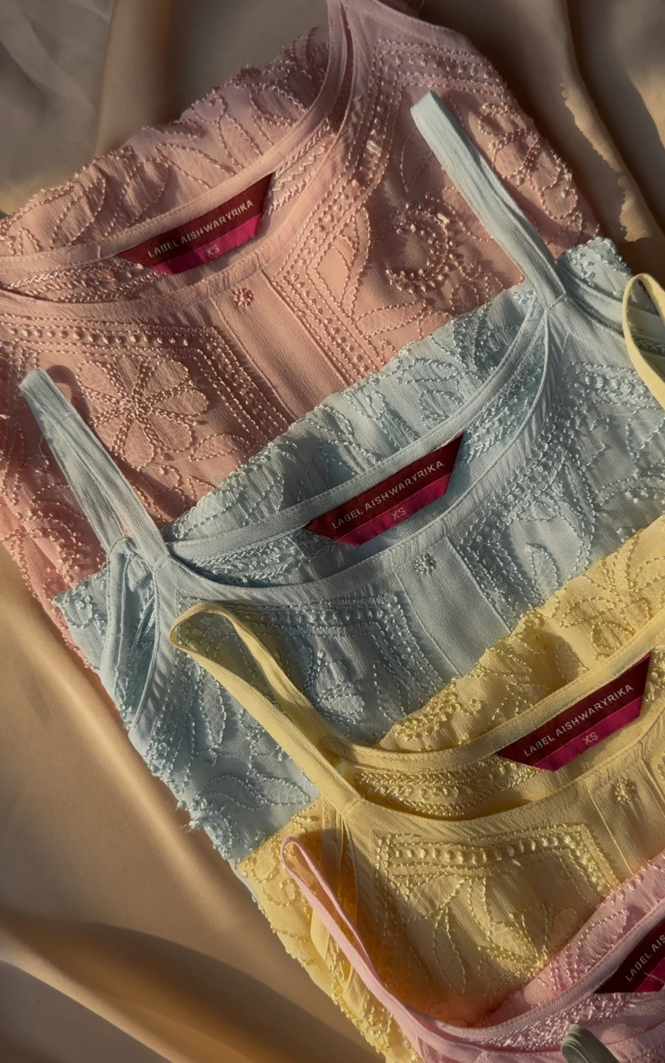 Lemon Cheesecake Summer Sorbet Chikankari Short Kurta - Image 11