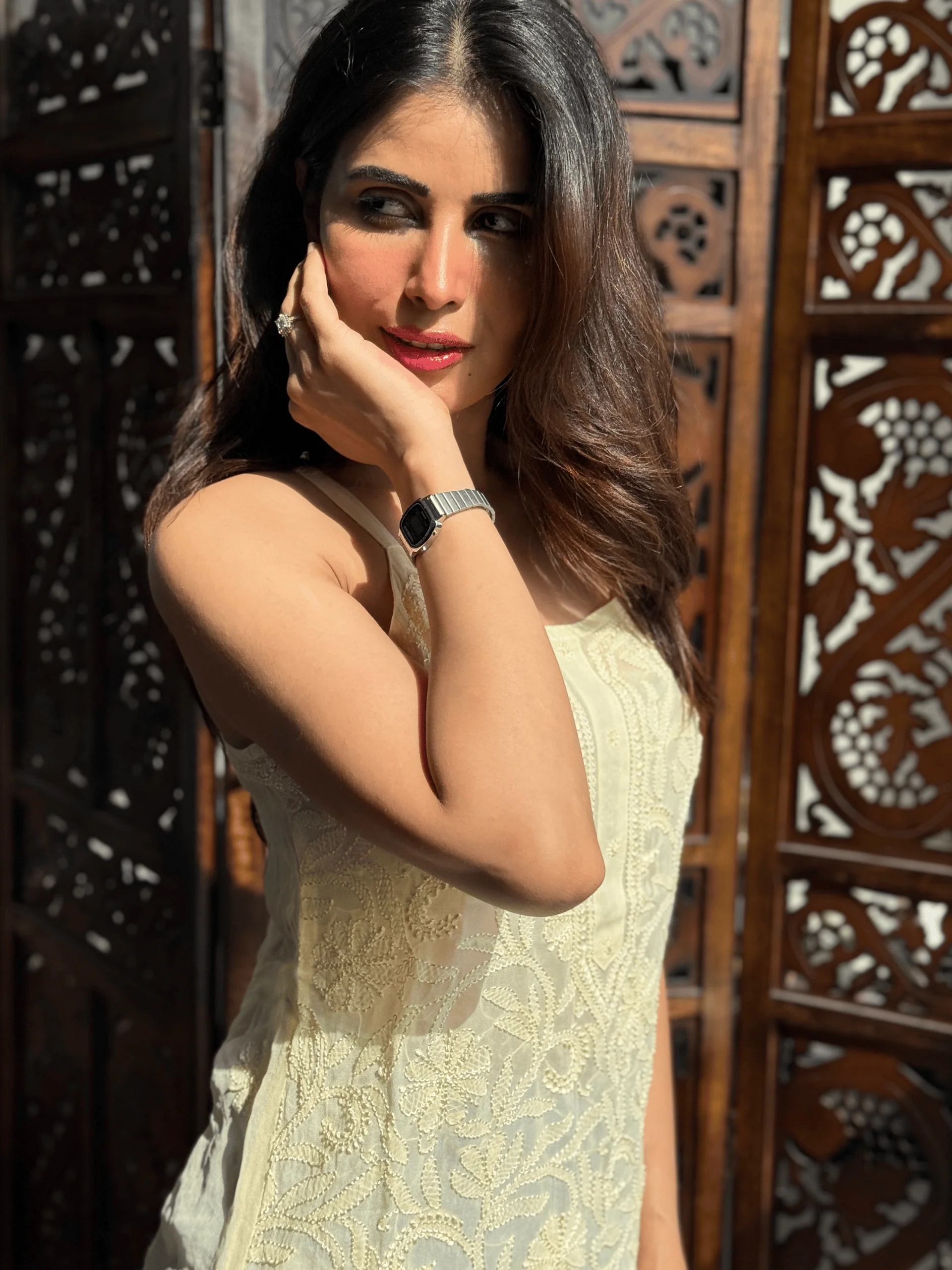 Lemon Cheesecake Summer Sorbet Chikankari Short Kurta - Image 5