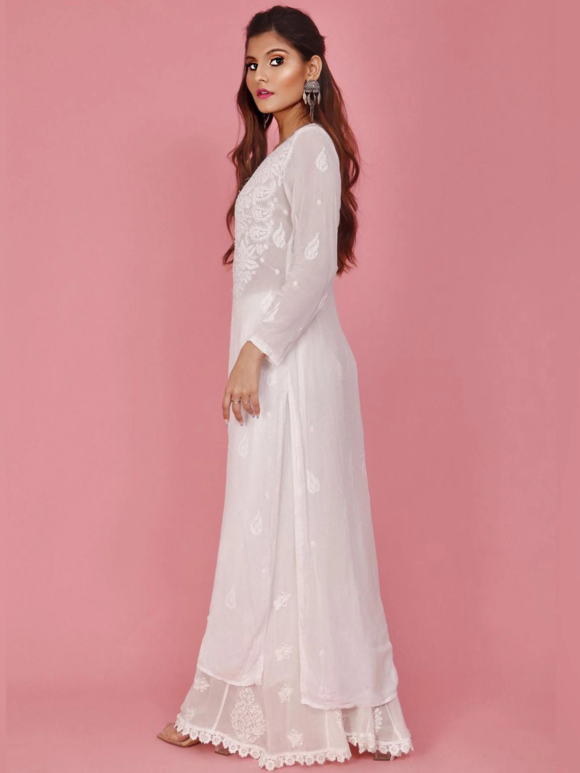 Luna Chikankari Kurta-Sharara Set - Image 3