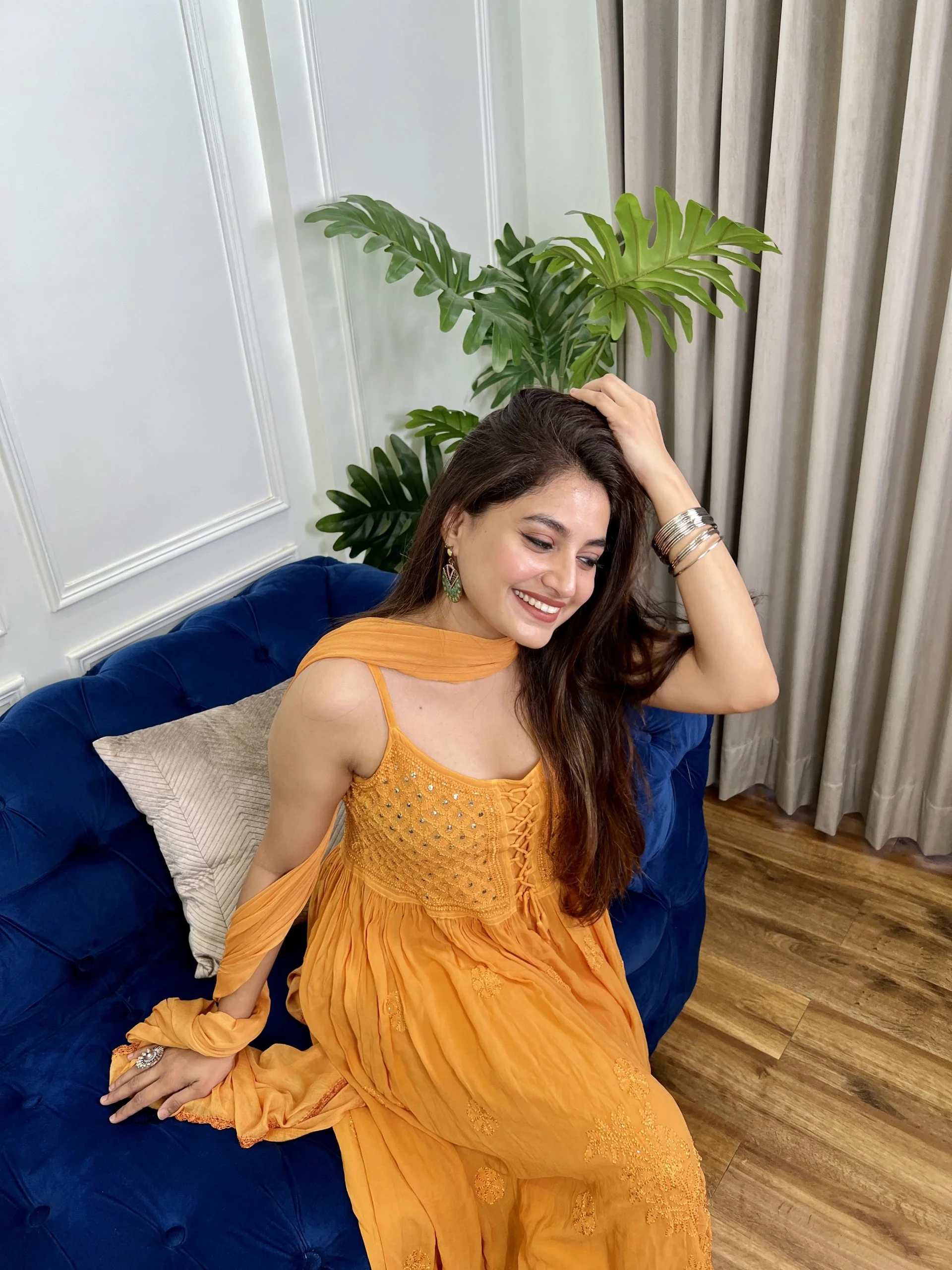 Mango May Chikankari Anarkali Kurta Set - Image 3