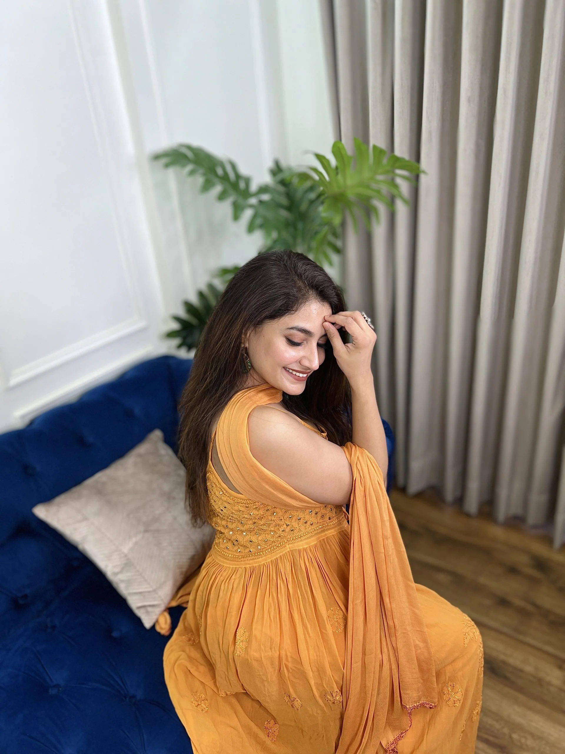 Mango May Chikankari Anarkali Kurta Set - Image 4