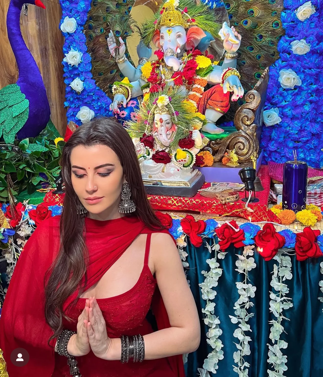 Scarlet Red Chikankari Kurta - Image 11