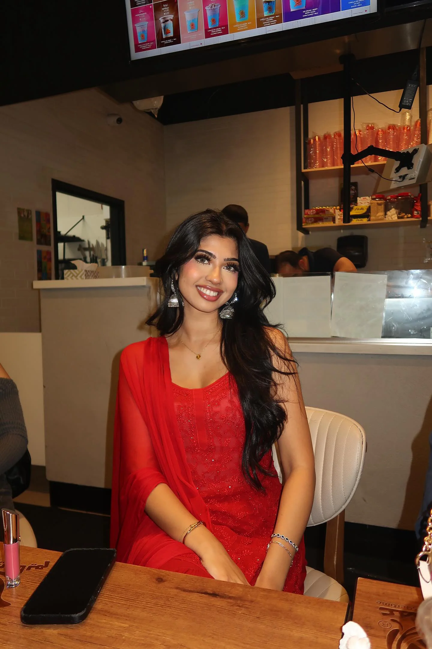 Scarlet Red Chikankari Kurta - Image 14