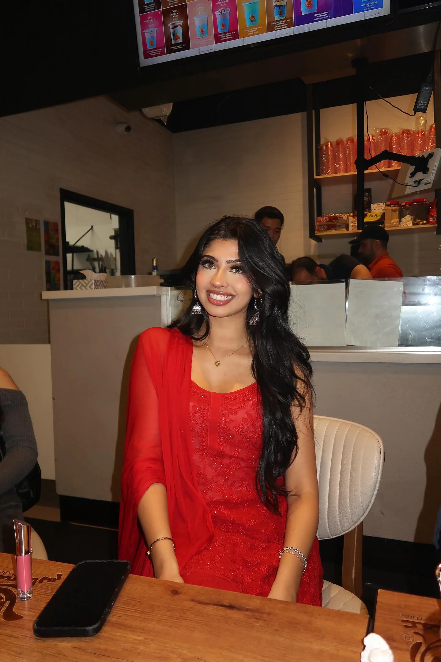 Scarlet Red Chikankari Kurta - Image 15