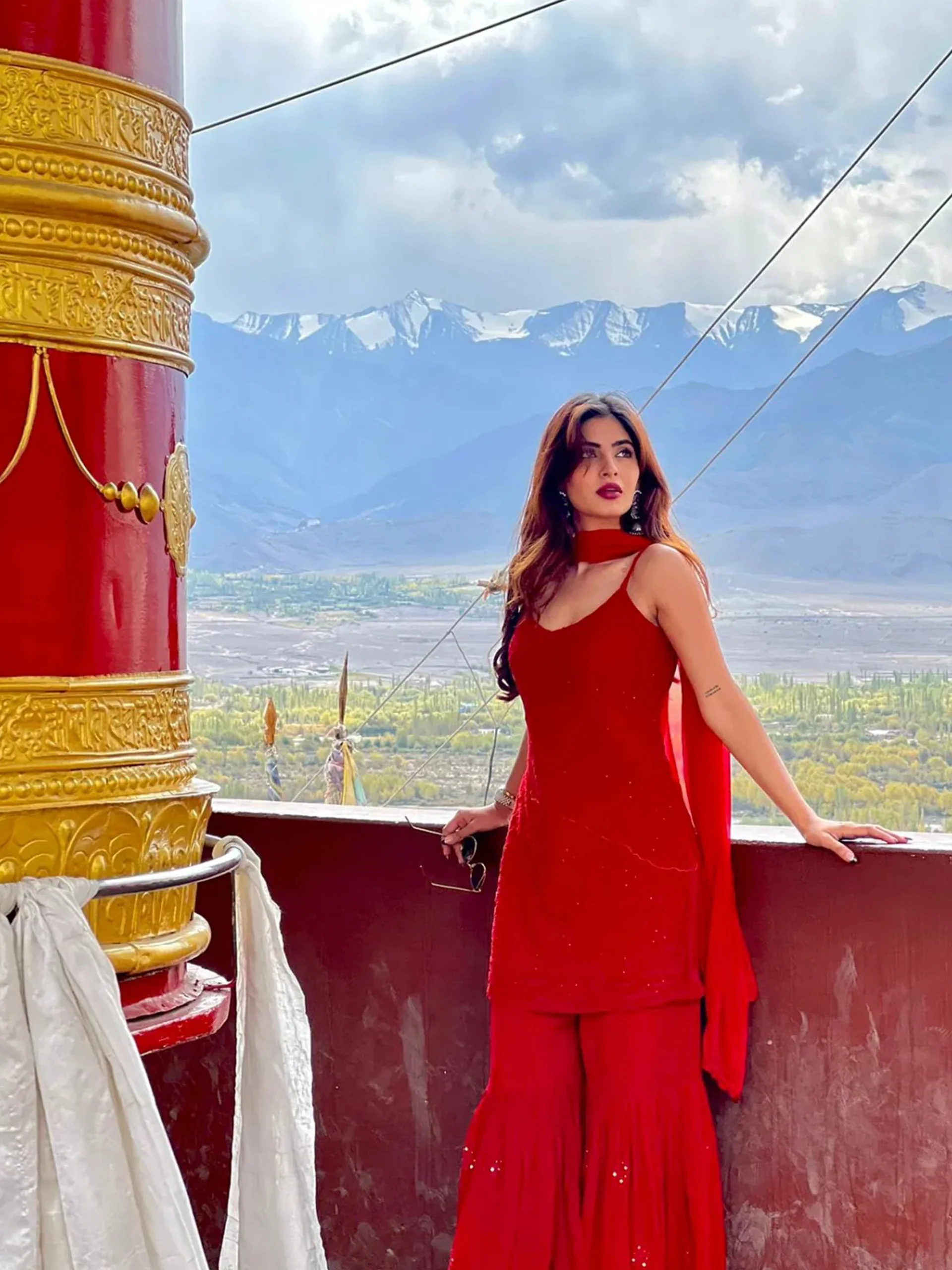 Scarlet Red Chikankari Kurta - Image 7