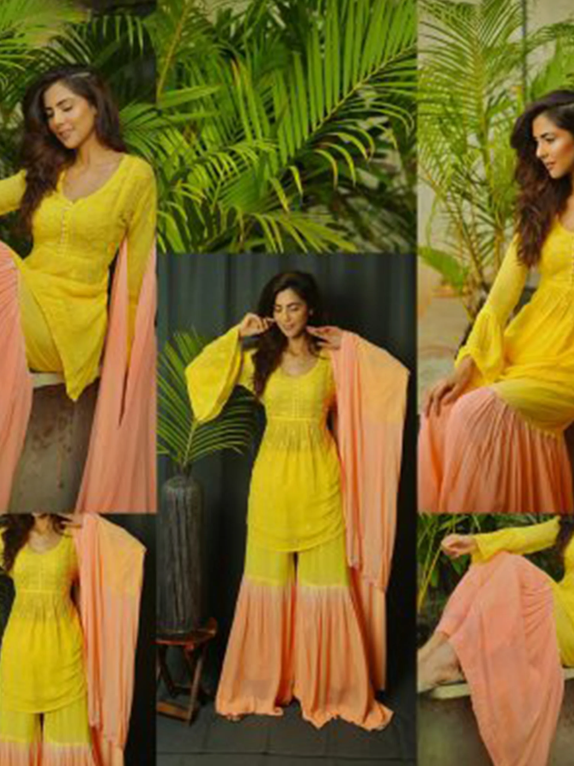 Summer Fresh Chikankari Gharara Kurta Set - Image 3